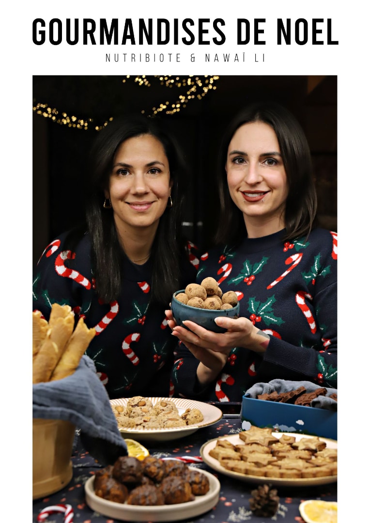 Magalie de Preux (https://nawai-li.com/) et Sophie Balestra (https://nutribiote.ch/), nutritionnistes et micronutritionnistes, vous proposent 10 recettes gourmandes pour les fêtes de Noël et de fin d'année. 9 recettes sont sans gluten, sans farine et sans sucre raffiné et 1 recette est au levain.